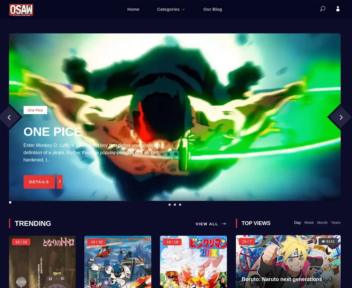 موقع OldSchoolAnimeWorld.com - تكريم للأنمي الكلاسيكي